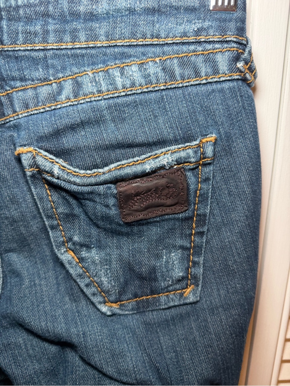 Stitch’s Seminole Women’s Blue Straight Leg Jeans Distressed Y2K Size 24 - Picture 6 of 10